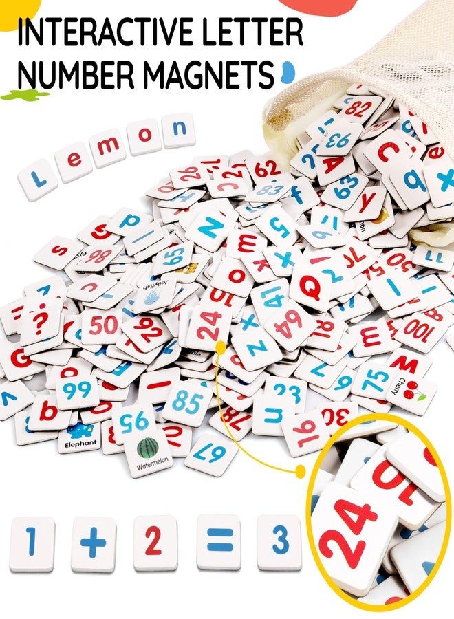 إنوتشير حروف وأرقام مغناطيسية، عداد رياضيات للأطفال، حامل مغناطيسي للثلاجة للأطفال، مغناطيسات حروف أبجدية، حروف أبجدية مغناطيسية، هدايا ألعاب تعليمية للأطفال من عمر 3 إلى 8 سنوات فما فوق (بنات وأولاد). - Image 4